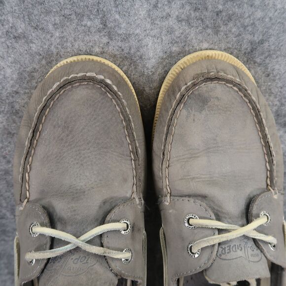 Sperry Mens 8 Top Sider Boat Shoes Classic Leather Lifestyle Preppy 2 Eye Grey main image 10